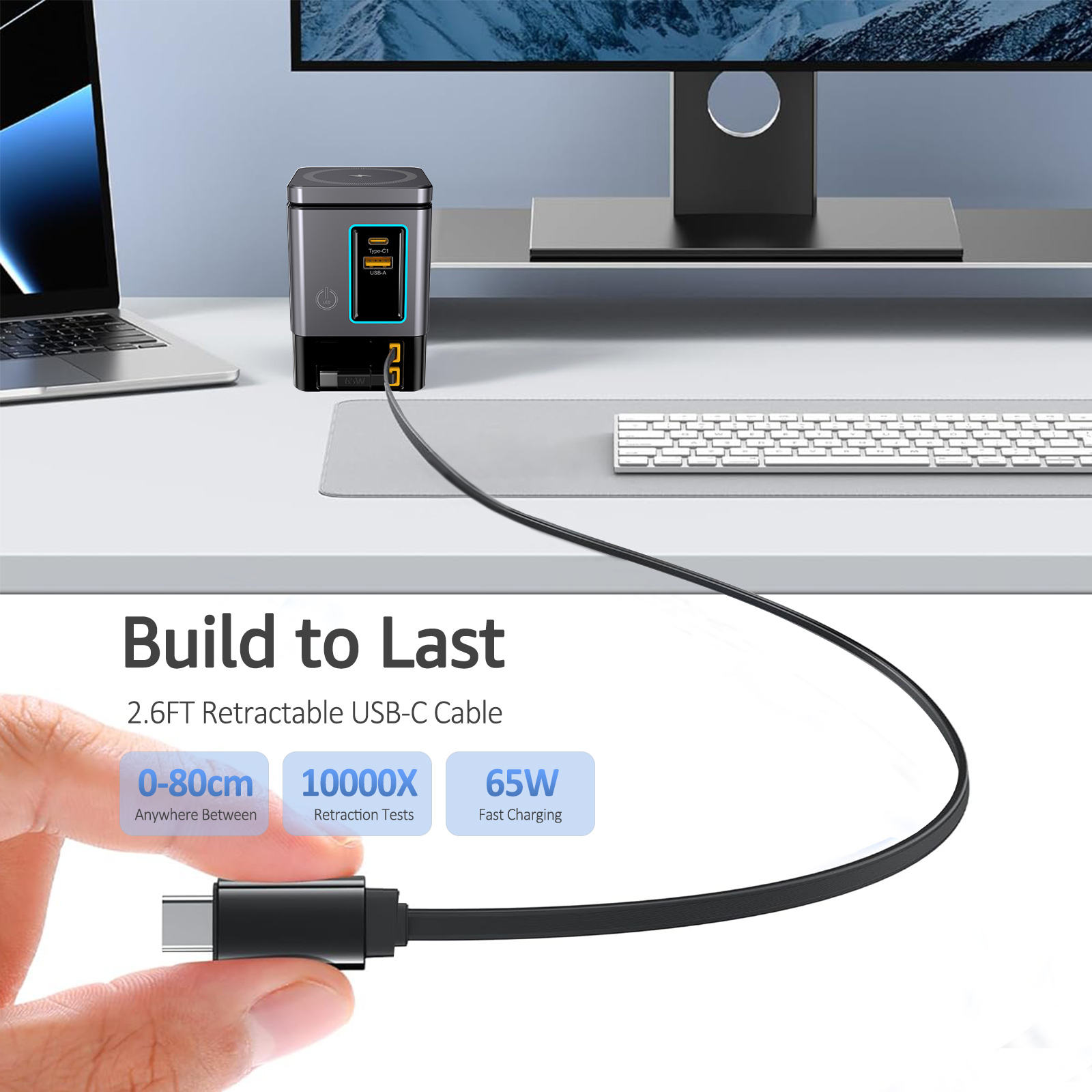 Charging Station with Retractable USB