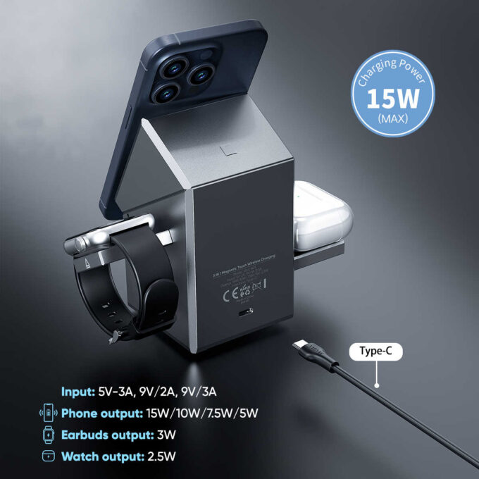 3 in 1 Magnetic 15W Wireless Charging Stations